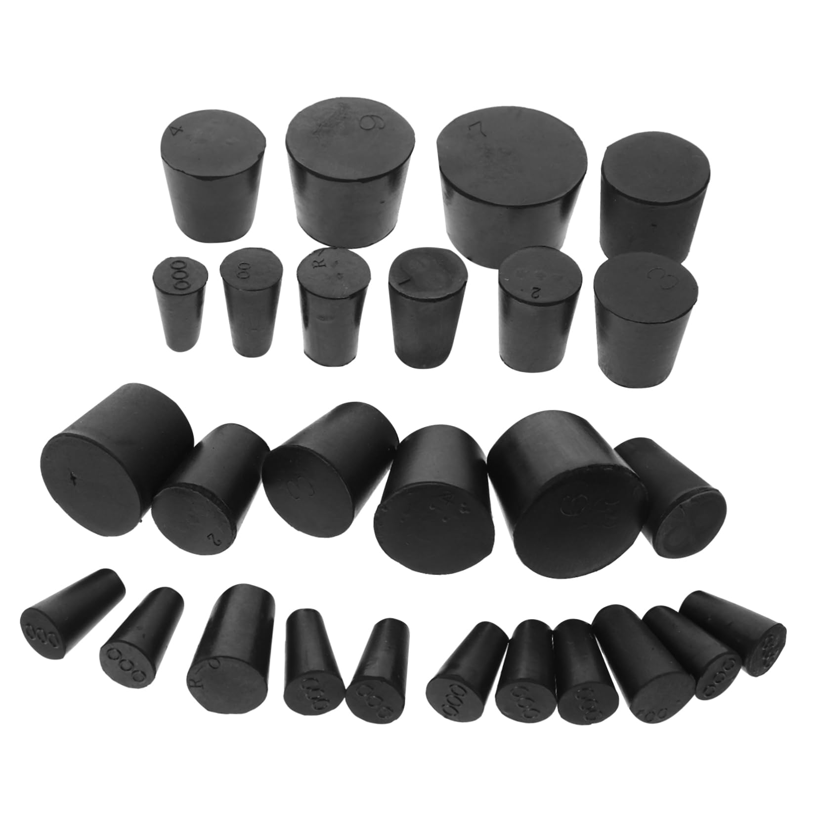 Amosfun 5 series Tapón De Laboratorio Tapón De Goma Piezas De Repuesto Para Laboratorios Tapones De Tapón Tapones De Laboratorio Tapón De Tubería Tapones De Goma Para 27 piezas x 5