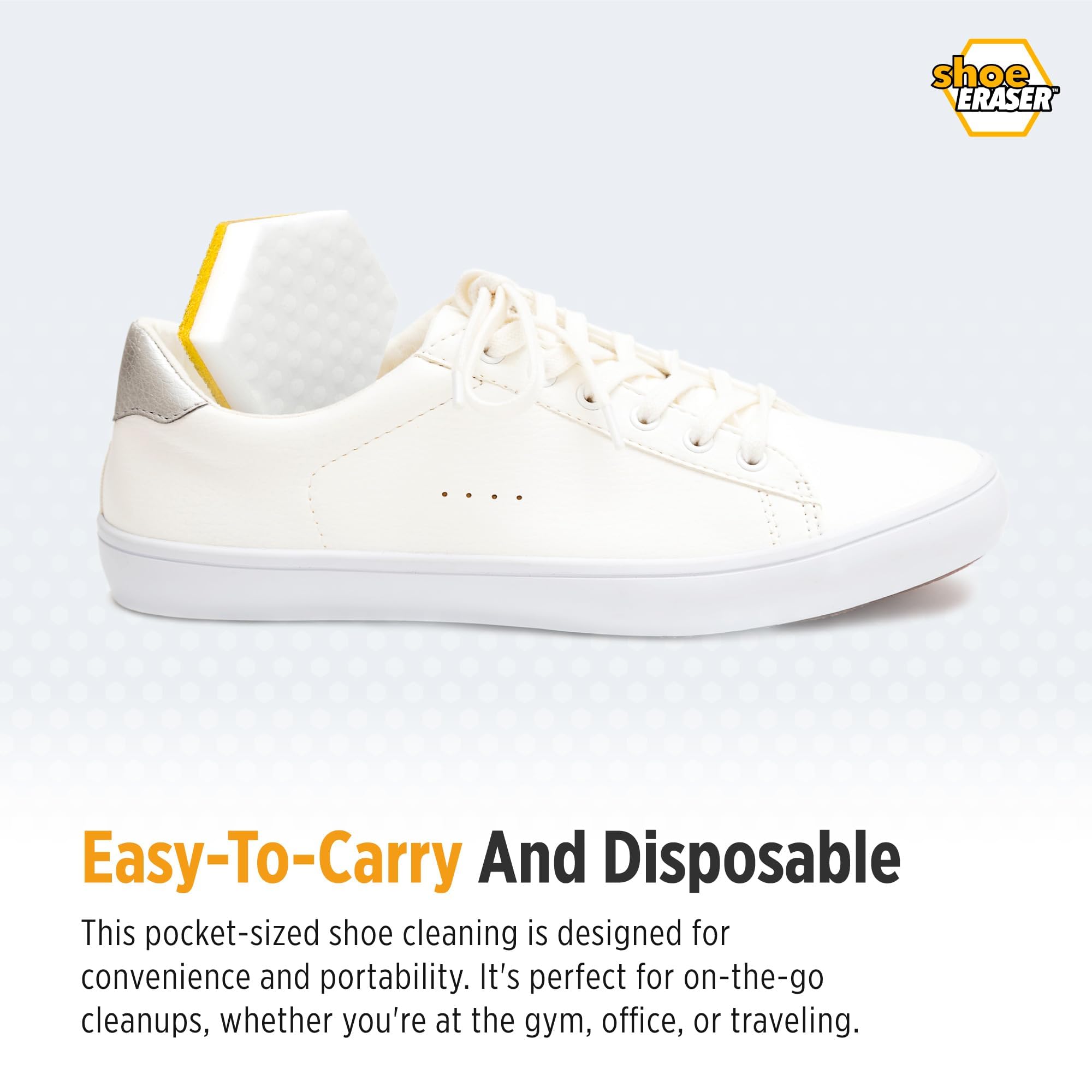 Limpiador instantáneo de Suela y Zapatillas, Premium, desechable, Esponja de Doble Cara para Limpiar y blanquear Suelas de Zapatos (Paquete de 8), Blanco, 8 Pack