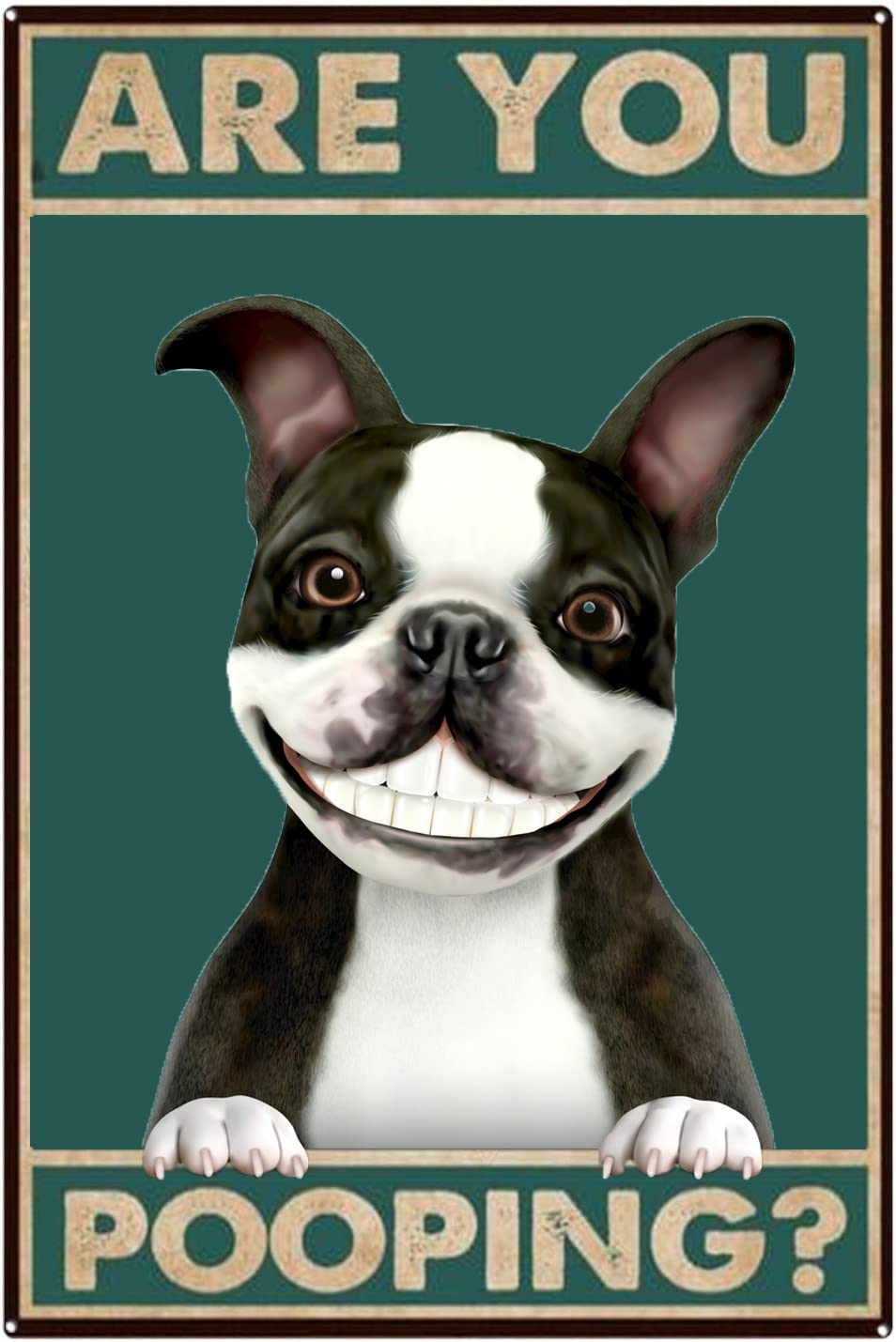 Metal Sign Are You Pooping Tin Sign Retro Dog Aluminum Sign For Home Coffee Wall Decor 8x12 Inch