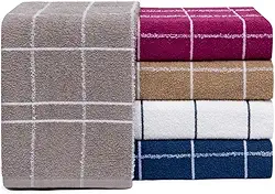 Kit 10 Pano de Prato Copa Atoalhado Xadrez 100% Algodão