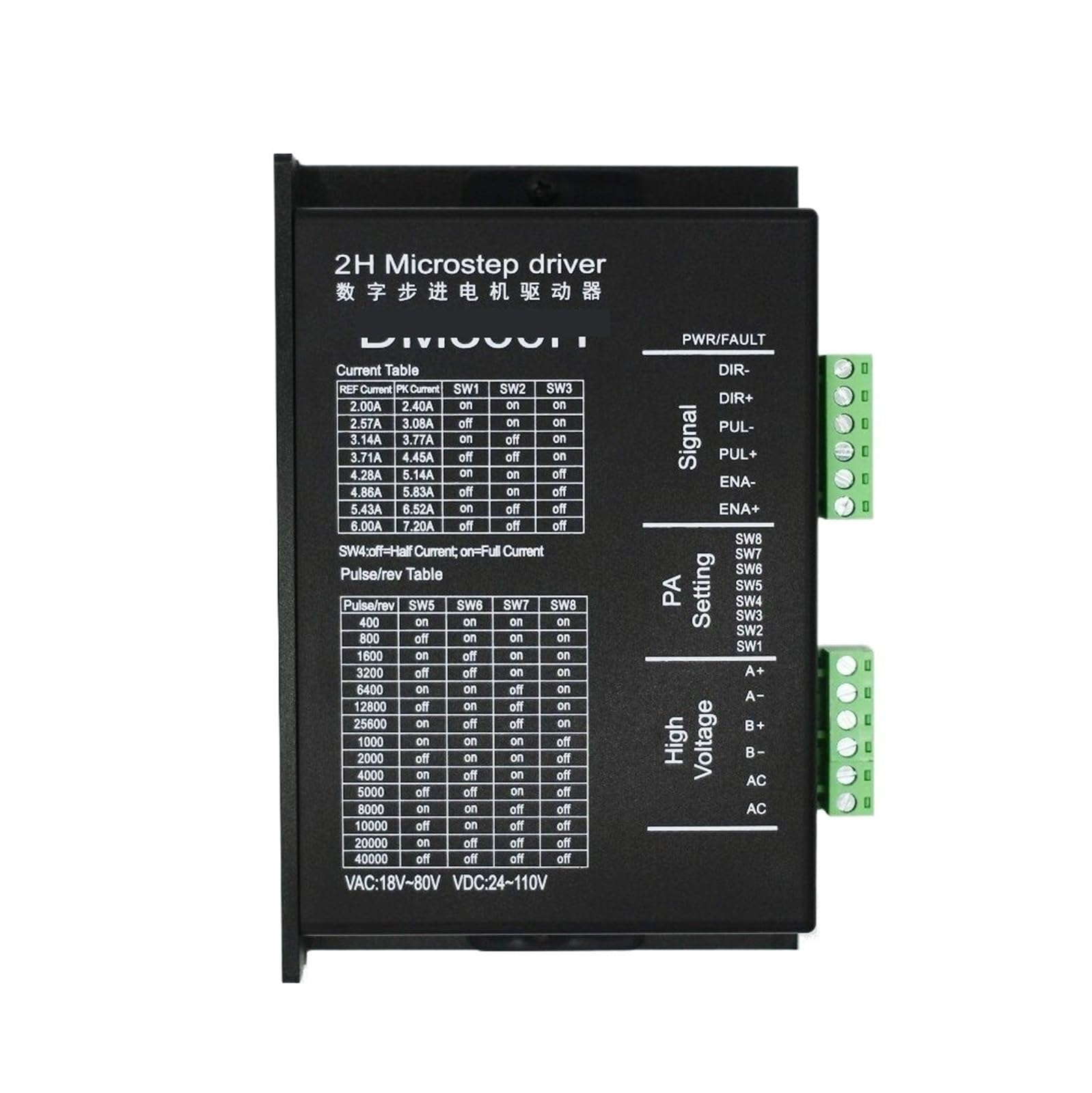 controlador paso a paso Controlador de motor paso a paso DM860H 86