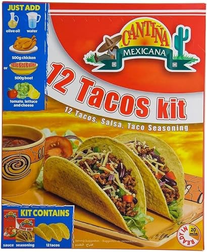 Kit Cantina Mexicana com 12 tacos, molho e tempero