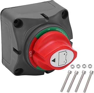 High Current Battery Switch, Battery Separator, 12–48 V, Main Battery Cutter, Dividing Switch for Marine, Boat, Yacht