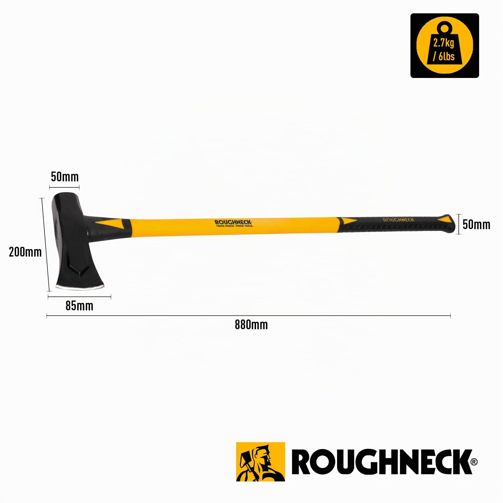 Roughneck Splitting Maul 6lb (2.72Kg) Fibreglass Handle
