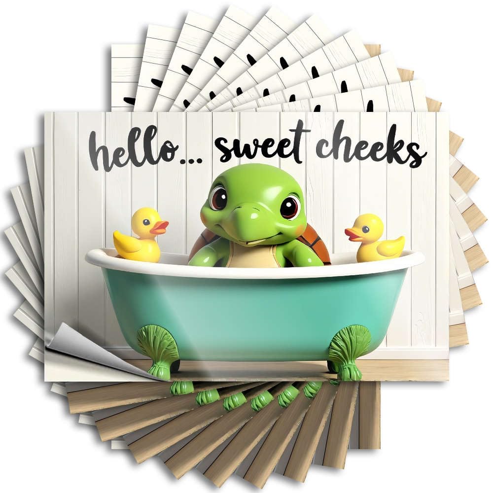 Books Sticker Aesthetic Decals, Front Door Decor Cute Pattern Design for Narrow Notebook | Hard Removable Vinyl Hello. Sweet Cheeks!(6X9CM)