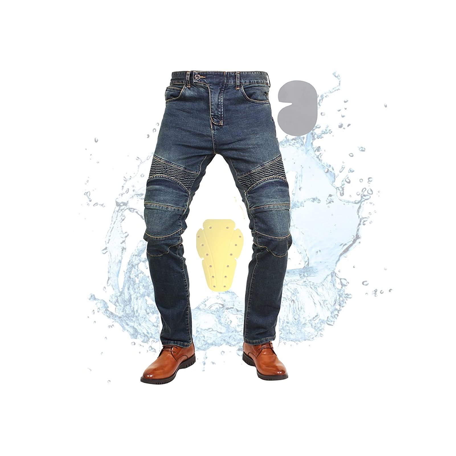 Wodoodporne dżinsy do jazdy na motocyklu, 4 zdejmowane spodnie rowerowe dla mężczyzn i kobiet (S-4XL, 2 kolory)