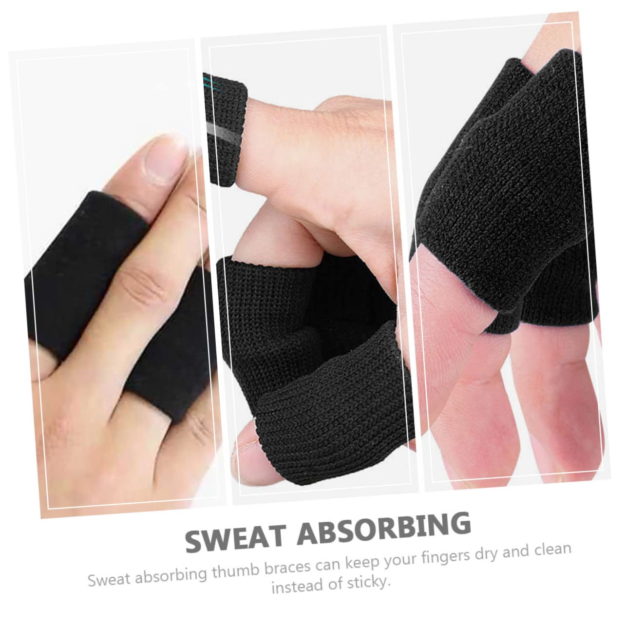 COLLBATH 1set Adjustable Elastic Finger Sleeves for Basketball Breathable Sports Support Covers for and Joint Protection Intense Activities