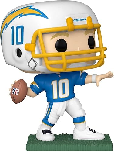 Miniatura 3 de FunK0 NFL: Justin Herbert Los Angeles Pop #162 Figura de vinilo incluida con protector EcoTek Pop