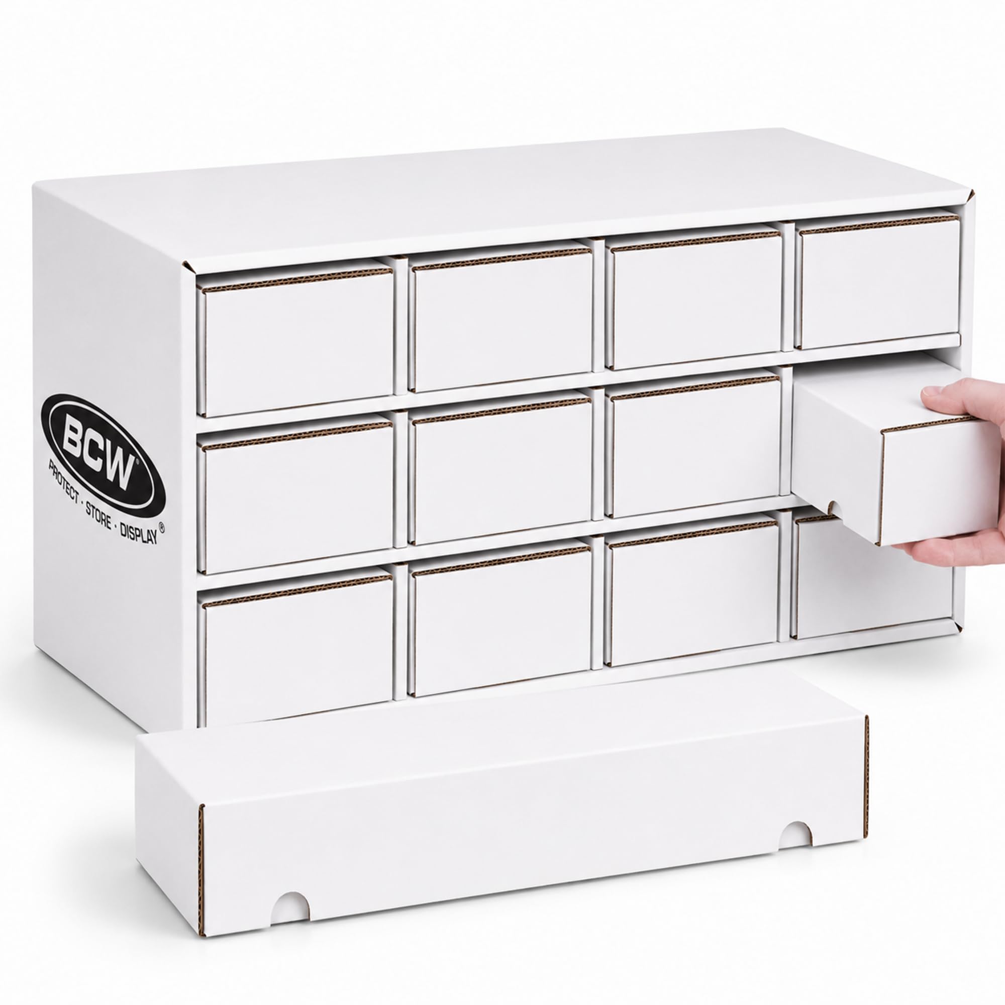 BCW Card House with 12 800-Count Storage Boxes, Holds 9,600 Cards