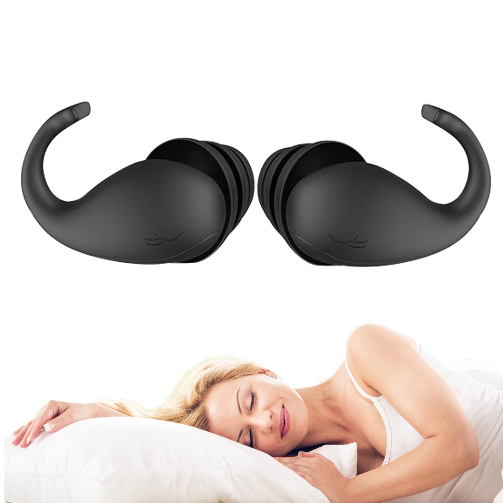 Wearable Earphone - Ear Plugs Mini Wireless Ear Buds Silicone Air Pods with Noise Reduction Portable Earbuds for