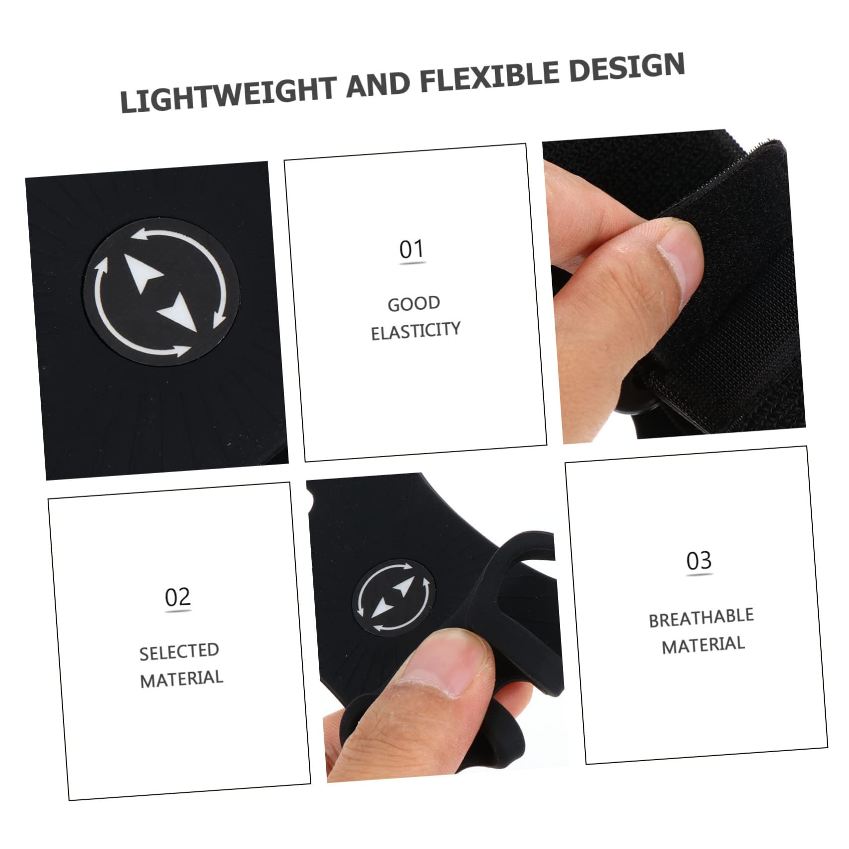 Operitacx 3 Set Braccio Rotante per Smartphone Marsupio Sportivo per Attività Compatibile con Nero Design e Traspirante