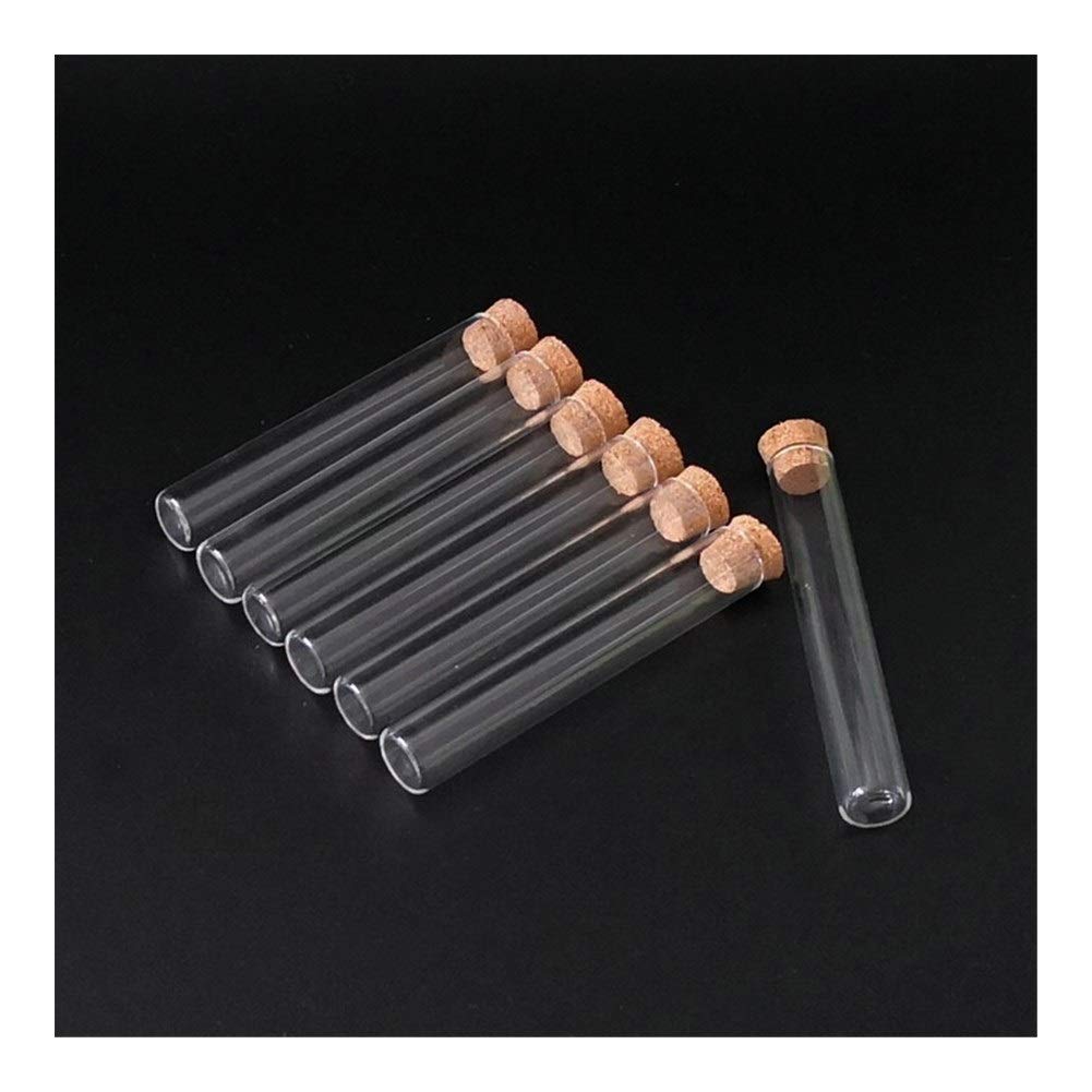 Małe probówki, 20 sztuk/paczka probówka z przezroczystego szkła, 12x75mm, z korkami, do szkolnych materiałów laboratoryjnych płaskie dno, łatwe w użyciu