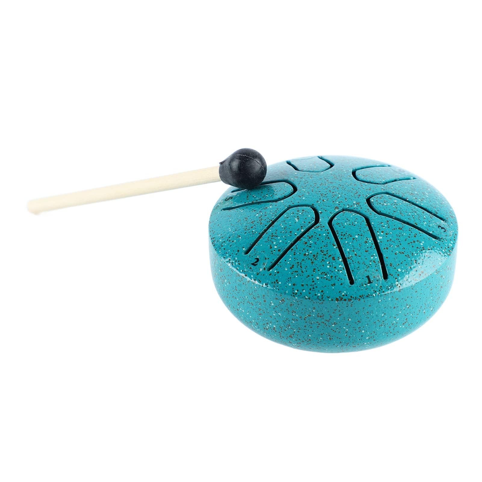 Tongue Drum 6 Notes, Handpan Drums Instrument Perkusyjny z pałeczką do Rozrywki Muzycznej (Zielony)