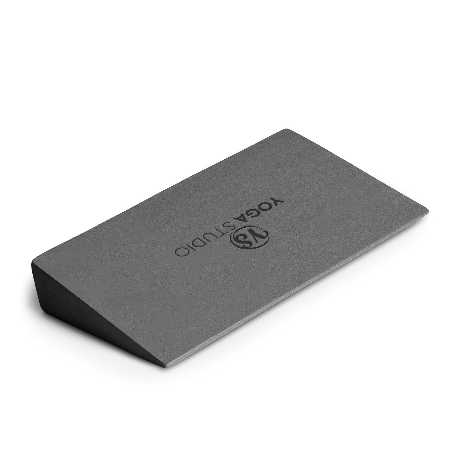 Yoga Studio EVA Half Yoga Wedge Block | Slant Board | Calf Stretcher | Lightweight EVA Foam | Mini Half Wedge | Non Slip Yoga Wedge for Wrists and Hands | Single Wedge (Graphite Grey)
