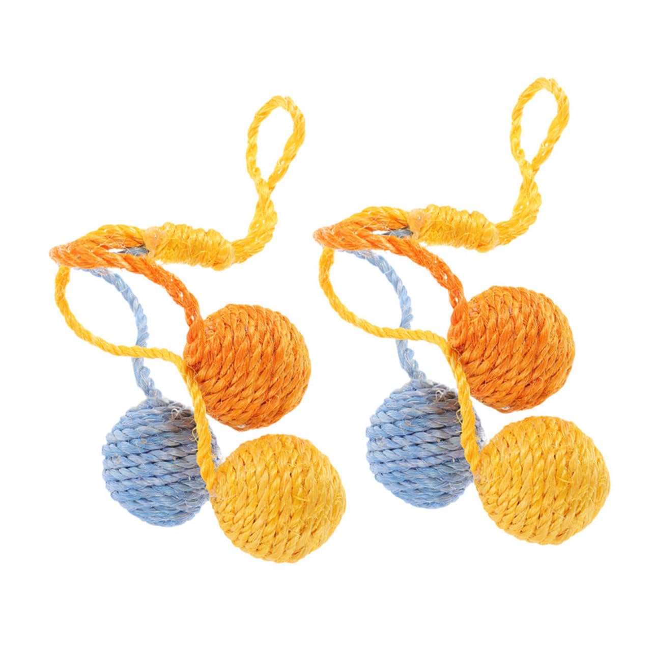Abaodam 2 Pcs Sisal Ball Dangling Balls Sisal