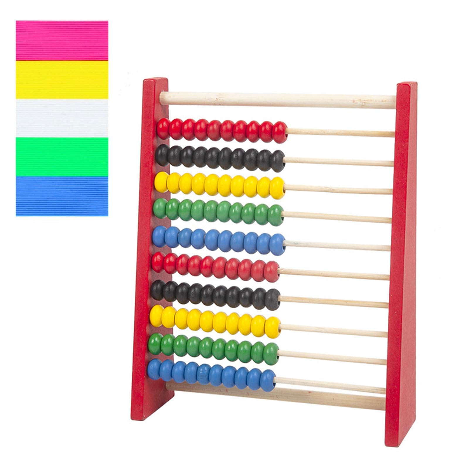TMRBBestyAbacus Games, Wooden Abacus, Educational Mathematics Abacus, Bullets for Children, with 100 Count Sticks, Applicable to Preschool Educational Toys, for Boys Girls 3+ Years