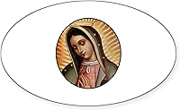 Vista 5 de CafePress Pegatina ovalada para parachoques de coche Nuestra Señora de Guadalupe