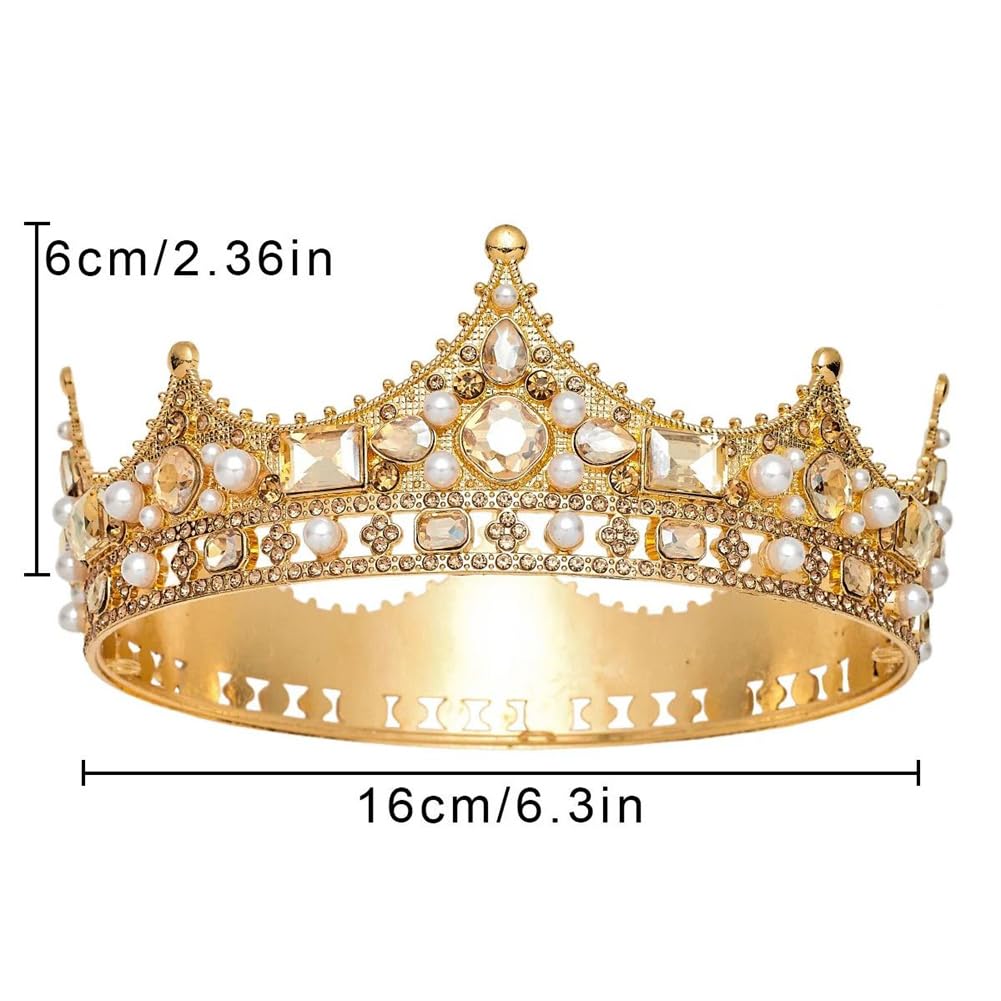 LNNSHX Tiaras y Coronas de Diadema Grande para Mujer, Accesorios de joyería para la Cabeza, Fiesta de Boda, cumpleaños
