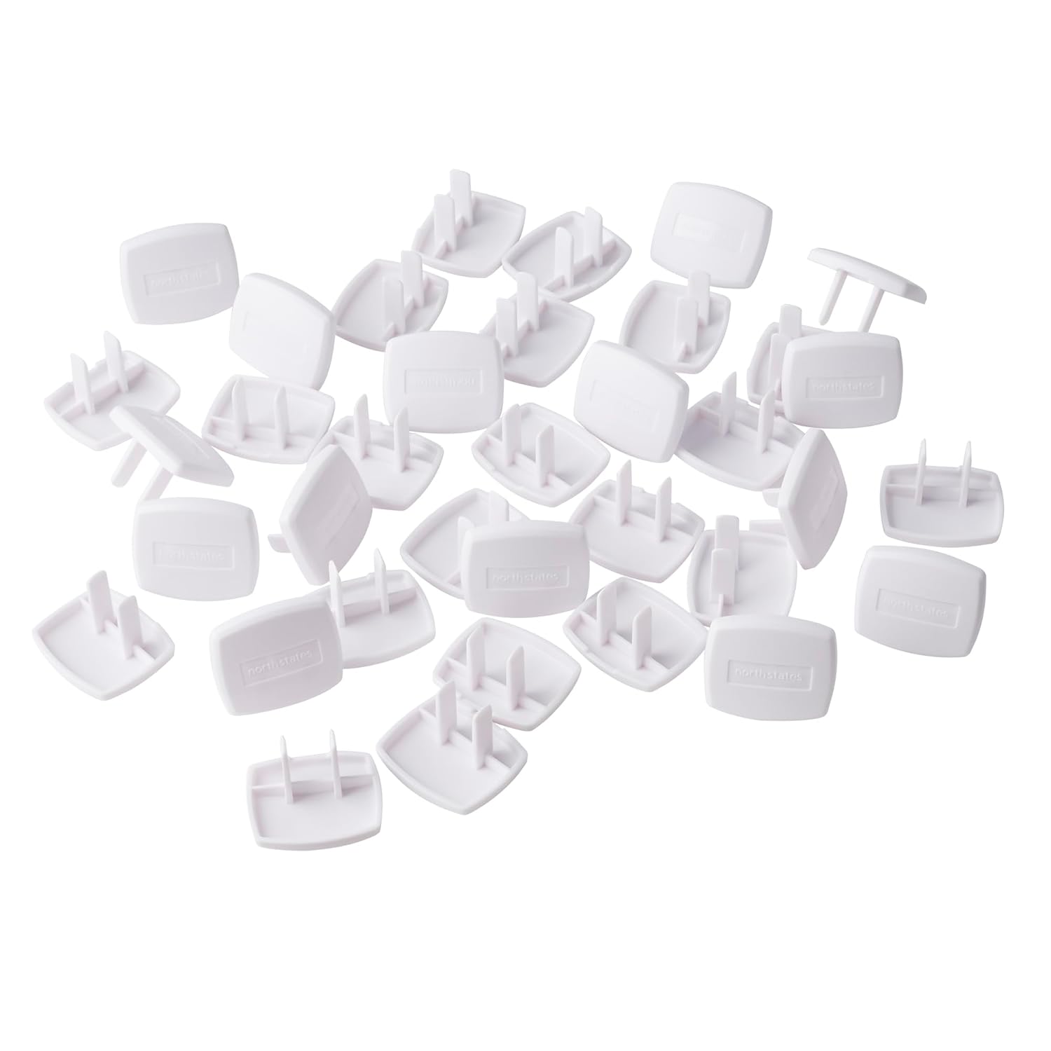 Toddleroo by North States Plug Protectors | Fits Two and Three pronged outlets for Quick Coverage in Seconds | Baby proofing with Confidence 36 Count (Pack of 2), Soft White