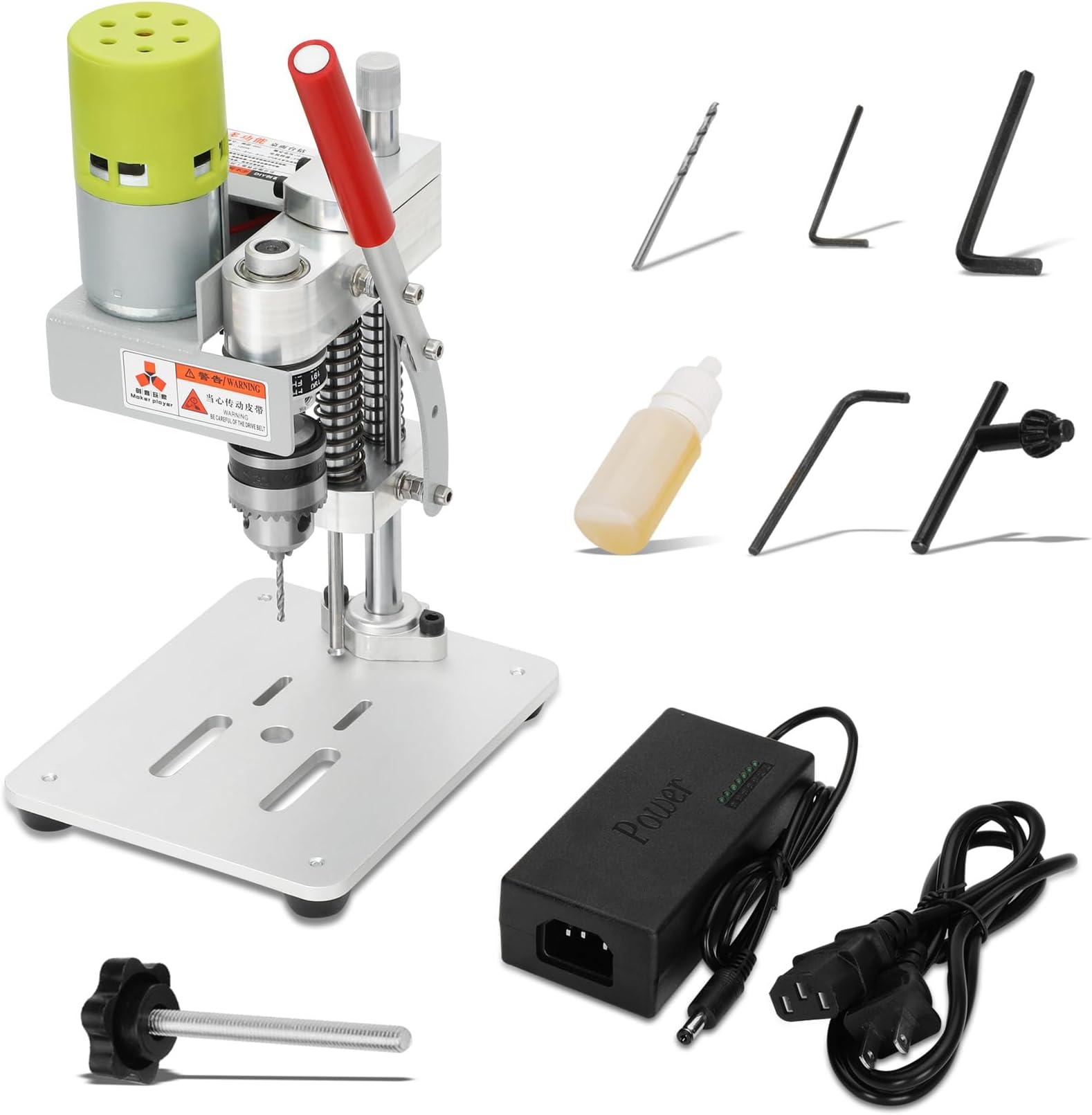 Upgraded Mini Drill Press Precision Benchtop Drilling 7 Variable Speed Elecric Portable Table Driller for DIY metal, Wood, Jewelry and Other Crafts making CNC 795 Motor B10 Presses