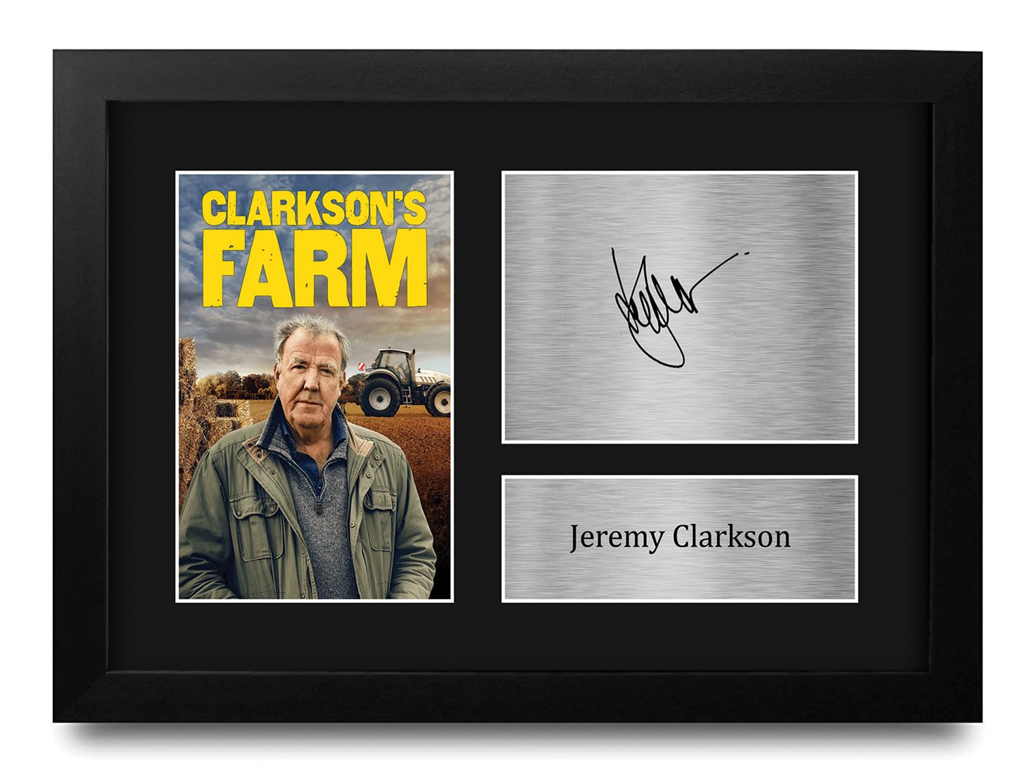 HWC Trading Jeremy Clarkson Farm Gifts Printed Signed Autograph Picture for TV Show Fans - A4 Framed