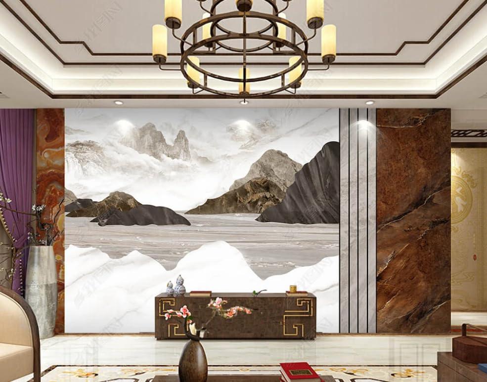 Papier peint intissé style chinois salon grand poster géant mural panoramique 400x280
