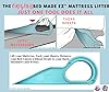 Bed MadeEZ Mattress Lifter & Bed Maker Tool for Changing Bed| Patented & Made in USA | Lifts & Holds The Mattress, Tucks Sheets, Removes Sheets, Bed Skirts and More