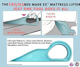 Bed MadeEZ Mattress Lifter & Bed Maker Tool for Changing Bed| Patented & Made in USA | Lifts & Holds The Mattress, Tucks Sheets, Removes Sheets, Bed Skirts and More