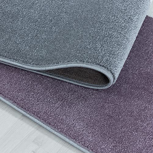 Tapis géométrique moderne violet 80 x 150 cm doux et chaleureux - 6