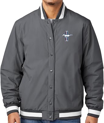 Mens Ford Mustang GT Legend Lives Water Resistant Varsity Jacket