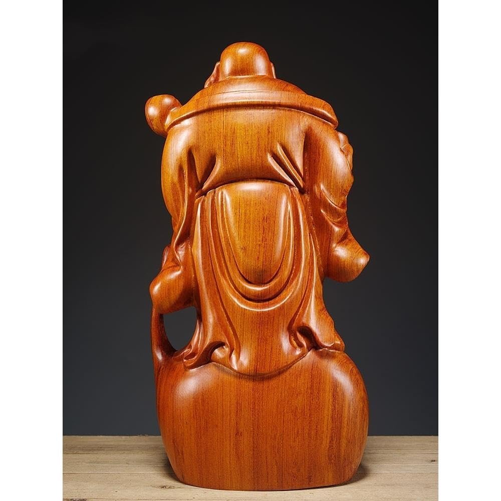 Estatua Feng Shui Estatua De Buda Madera, Escultura Meditadora, Decoración, Figura Espiritual para Habitación, Oficina, Interior Oficina Y Casa Decoración(B)