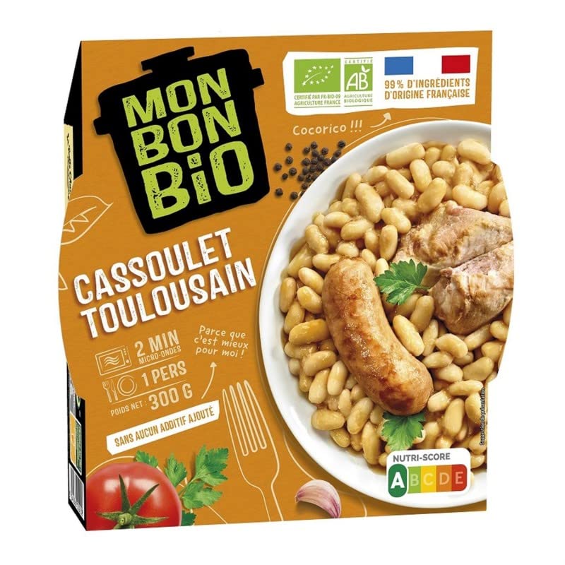 MON BON BIO CASSOULET TOULOUSAIN BIO 300G - MON BON BIO - LOT DE 3 - Offre Special