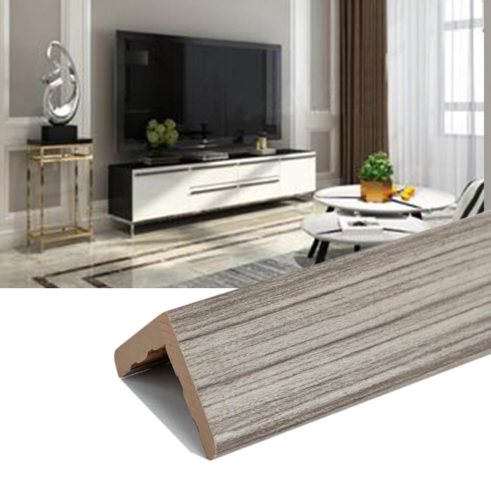 Perfil Protector De Esquinas De Aleación De Madera, 80/100/120cm, Perfil Ángulo, Perfil Borde De Escalera, Protección De Cantos para Paredes Casa Cocina Oficina(Star Gray,120cm/48'')