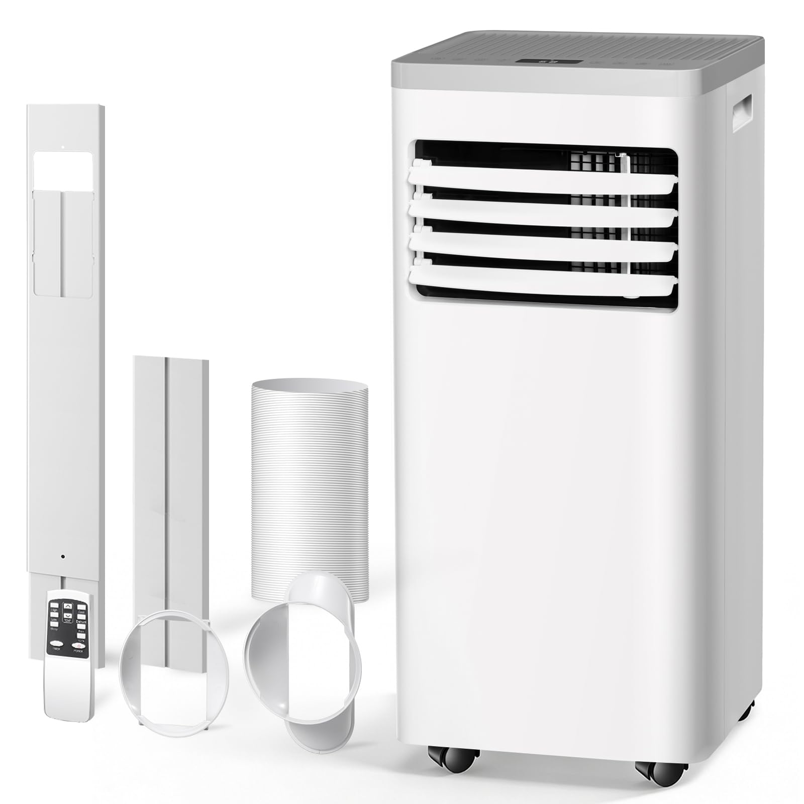 Portable Air Conditioner 10,000 BTU, 3-in-1 AC Unit with Cooling Fan Dehumidifier for Cools up to 450 sq. ft, 24H Timer, 2 Speeds, Remote Control, LED Display, for Bedroom/Office/H image 3