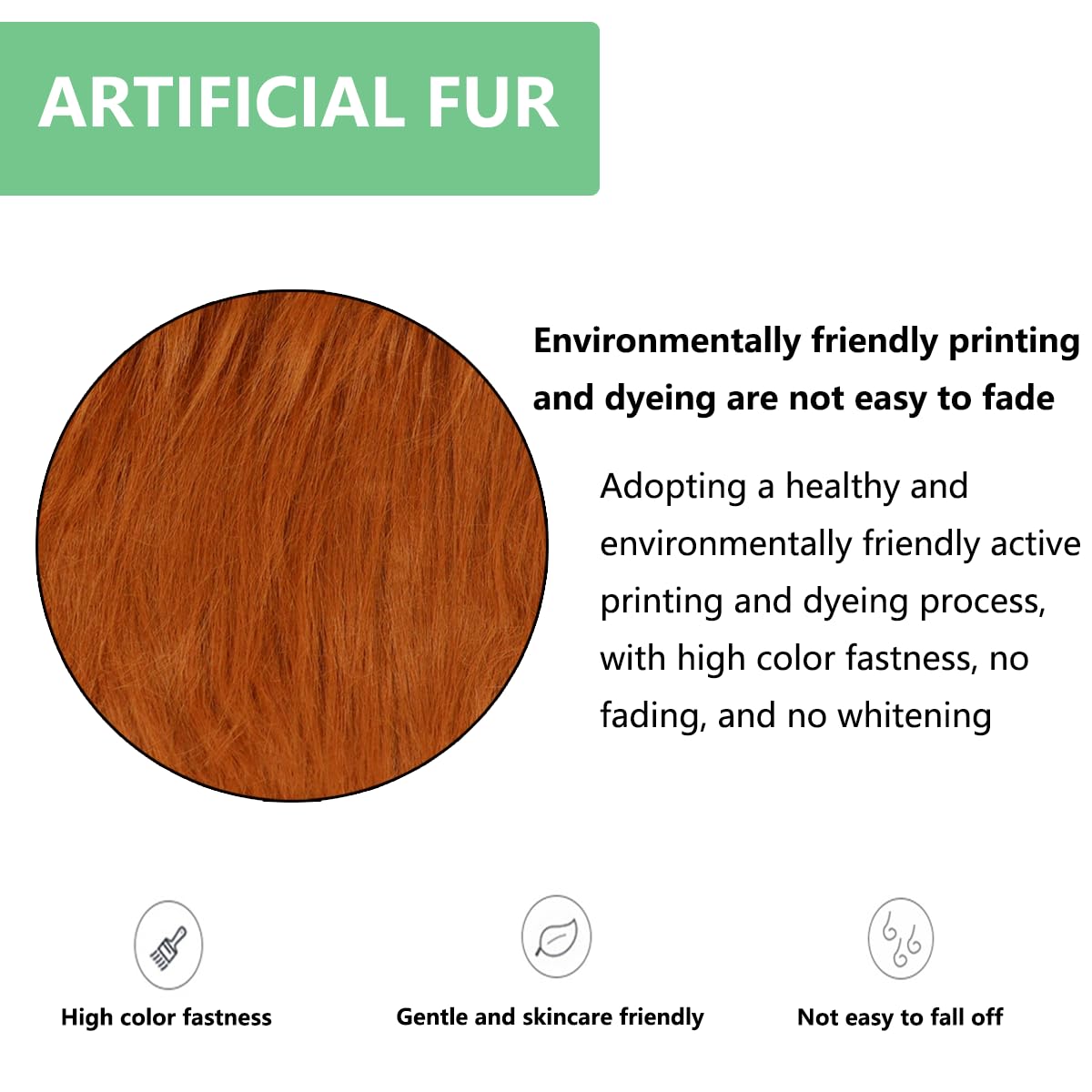 Faux Fur Fabric Christmas Winter Squares Shaggy Fur Fabric Patches Brown 45x100cm for DIY Craft Hobby Halloween Winter Costume Decoration - Image 3