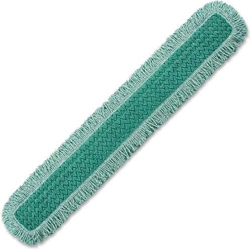 Miniatura 7 de Rubbermaid Commercial FGQ42400GR00 Almohadilla de mopa de microfibra para polvo, salón, seca, de un solo lado, 24 in, color verde, 24", Verde, 1