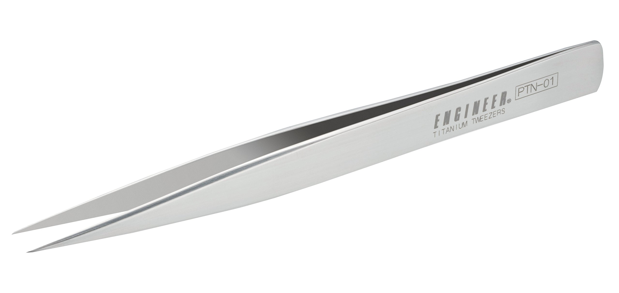 Titanium Tweezers, fine Pointed Tips (125mm). Made in Japan. ENGINEER ptn-01