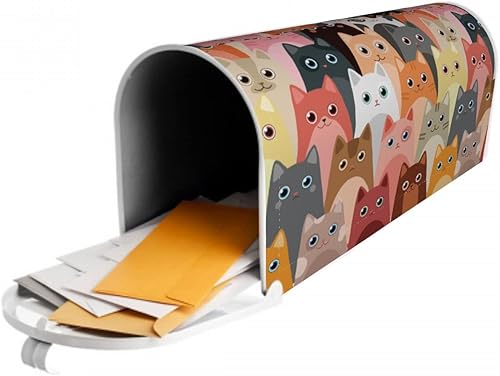 Miniatura 5 de Linda cubierta de buzón de gato de acuarela divertida magnética para primaveraverano cubierta grande para buzón de postes decoración del hogar