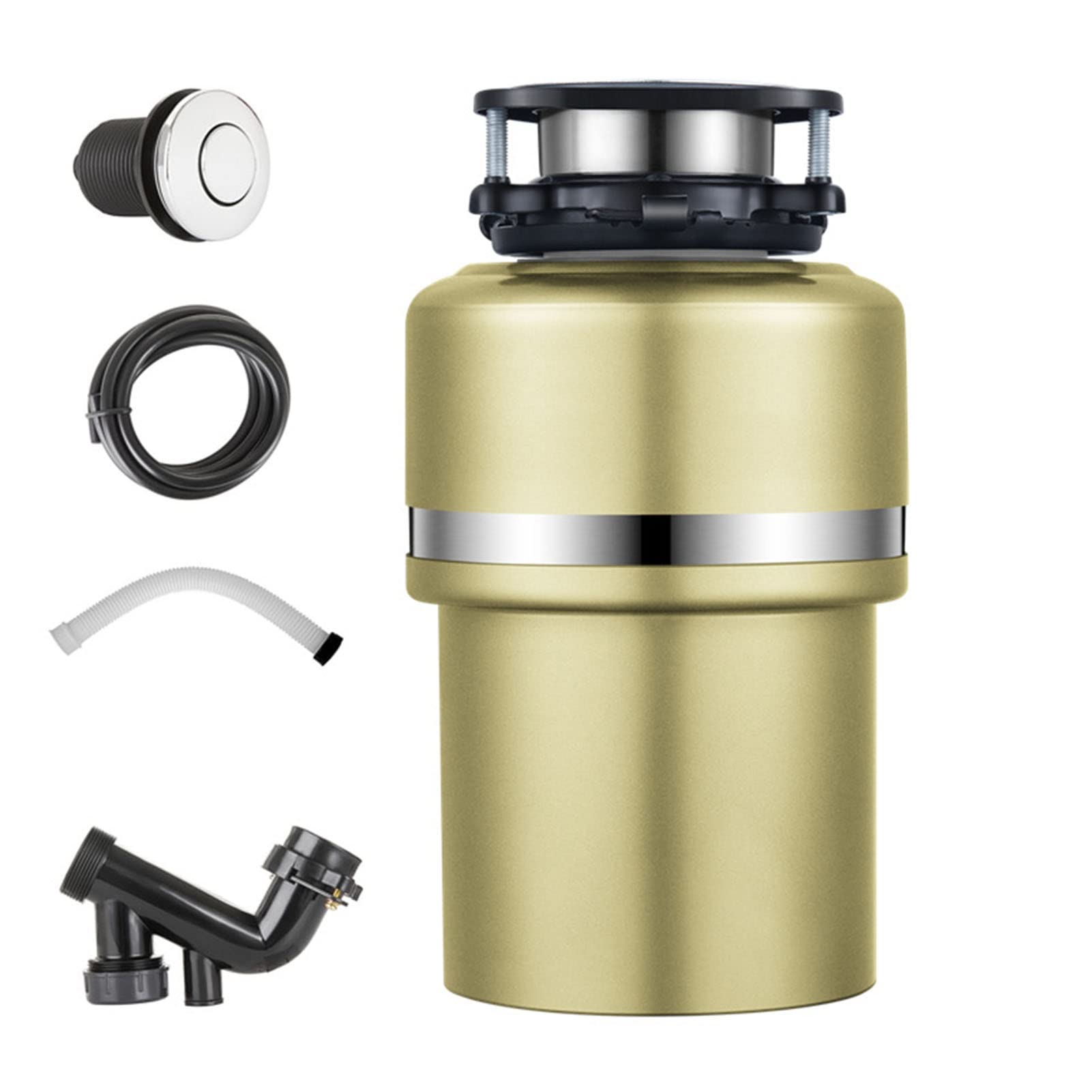 Eliminación De Basura Doméstica Con Cable De Alimentación Alimentación Continua Compacta Triturador De Residuos De Alimentos Triturador De Basura 0.76 HP 1600ML Para ​Residuos De Cocin