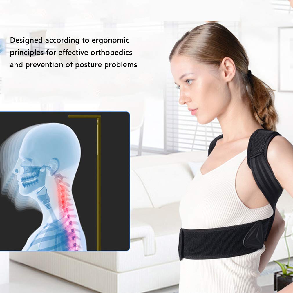 Bene Fascia Posturale Spalle, Tutore Schiena Traspirante Confortevole Regolabile Che Fornisce Sollievo dal Dolore Migliora Postura Dolore Unisex, S