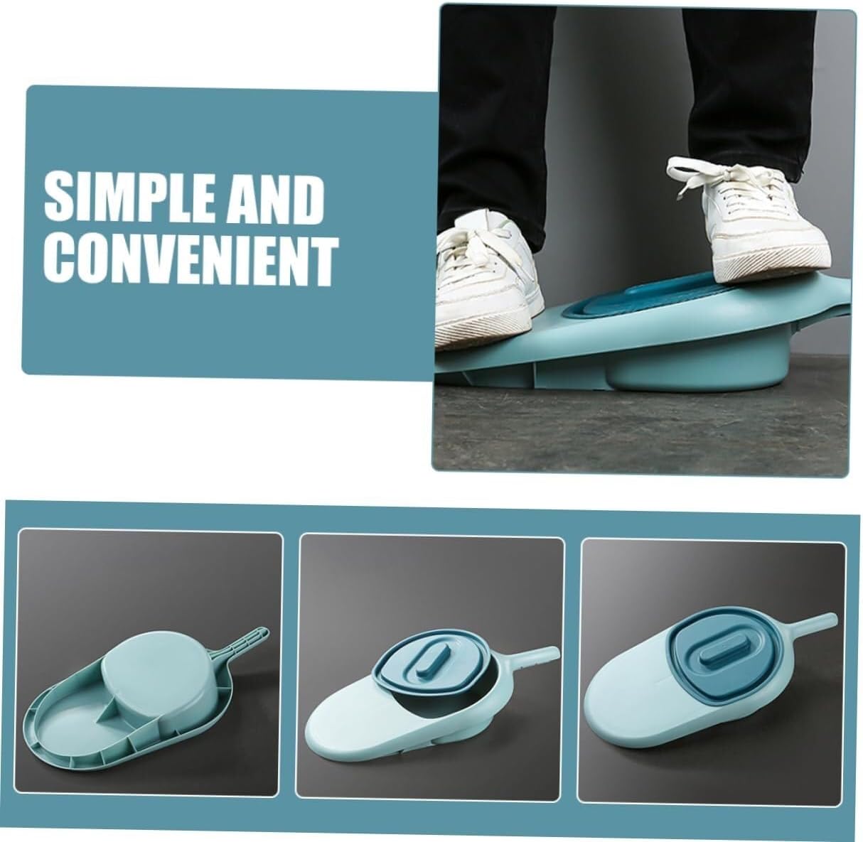 Lidded Bedpan for Bedridden Patients - Portable Plastic Urinal Pot for Men and Women - Ergonomic Hospital Quality Bedpan for Elderly Care