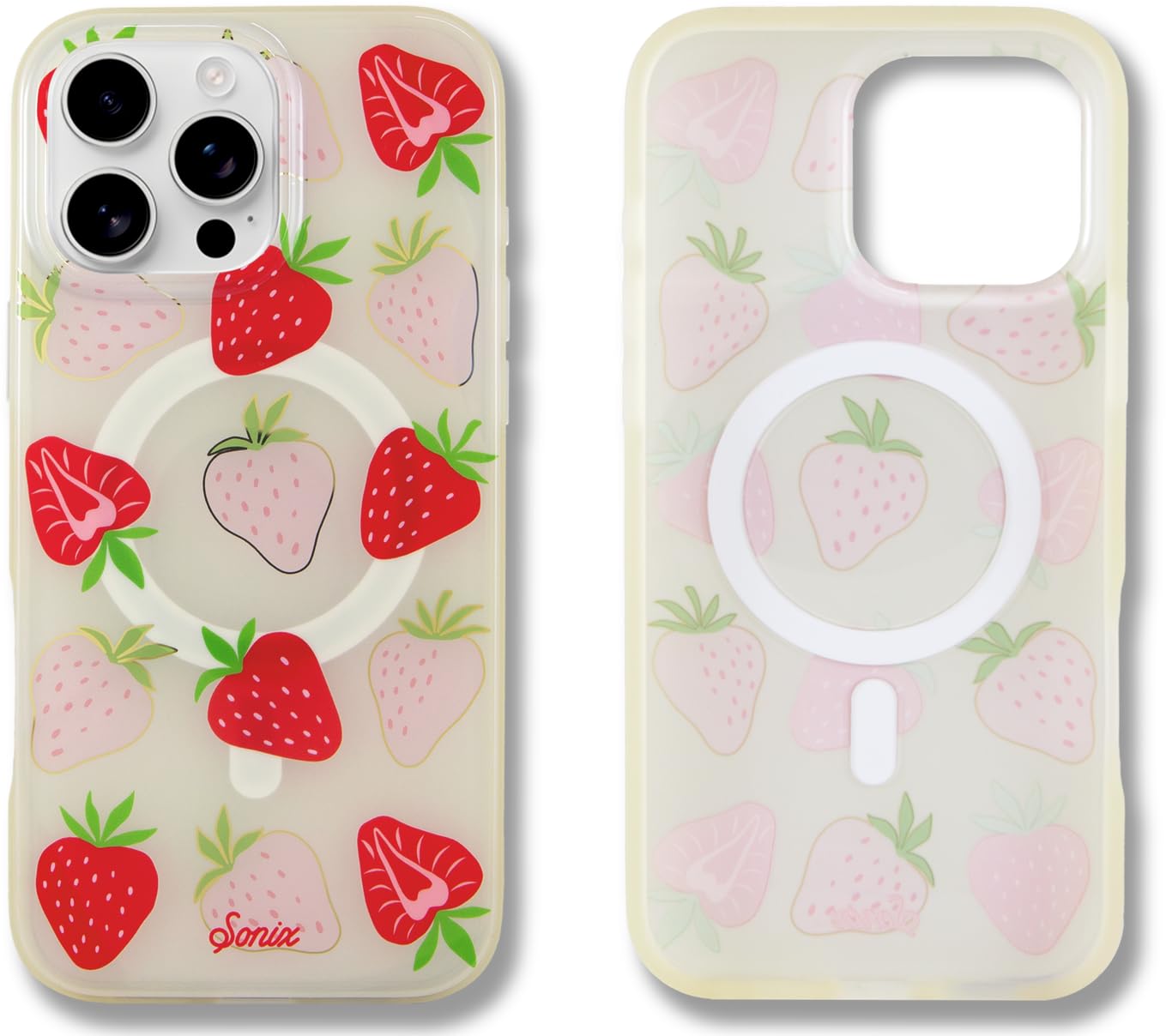 Sonix Phone Case for iPhone 16 Pro Max | Compatible with MagSafe | 10ft Drop Tested | Wild Strawberries