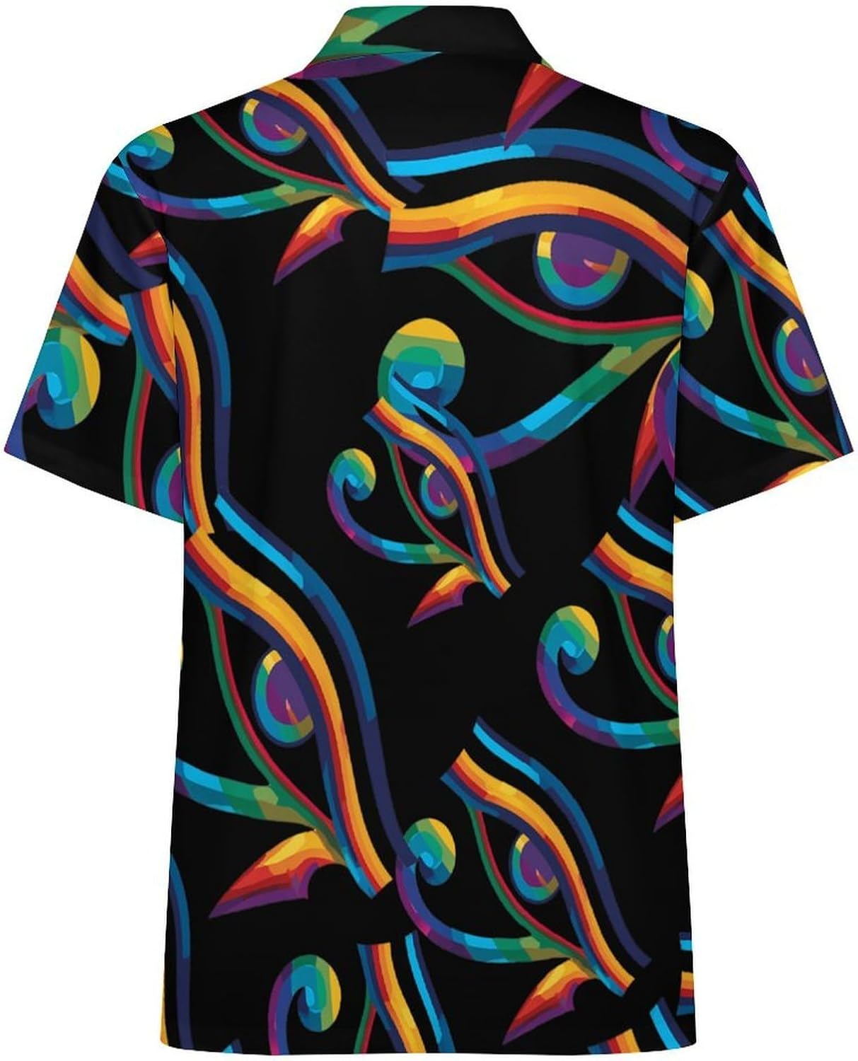 Egyptian Hieroglyphic Eye of Horuses Men's Shirt Full Zip Up Polo Shirts Hawaiian Tshirts Tops