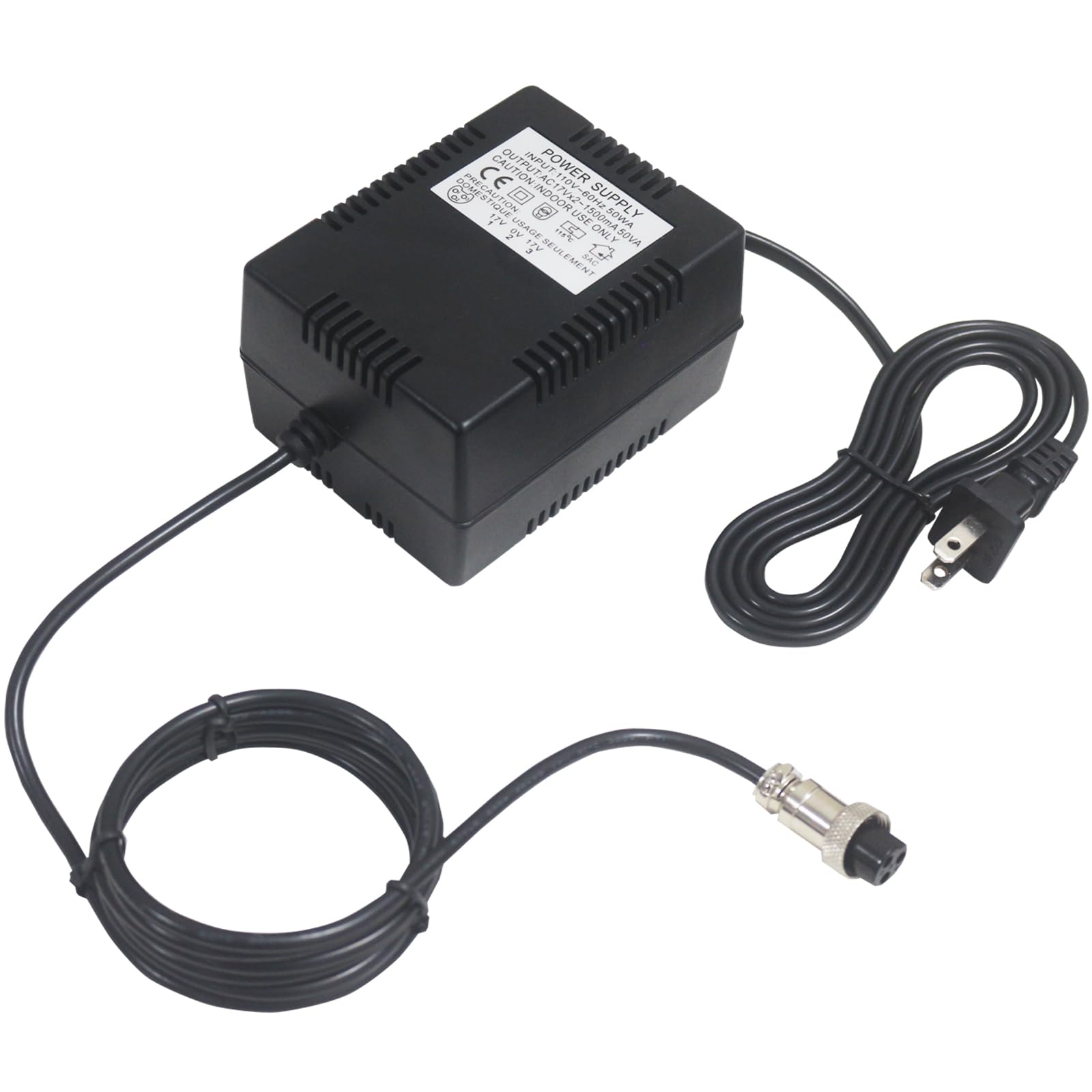 AC17VX2 Mixer Console Power Supply 3 pin High-Power Mixer Power Supply Mixing Console ac Adapter for Yamaha F4/F7/6FX/MG82X/MG10U/MG10xuf/MG16/MX1804X and Other 10-Channel or Above Mixing Consoles