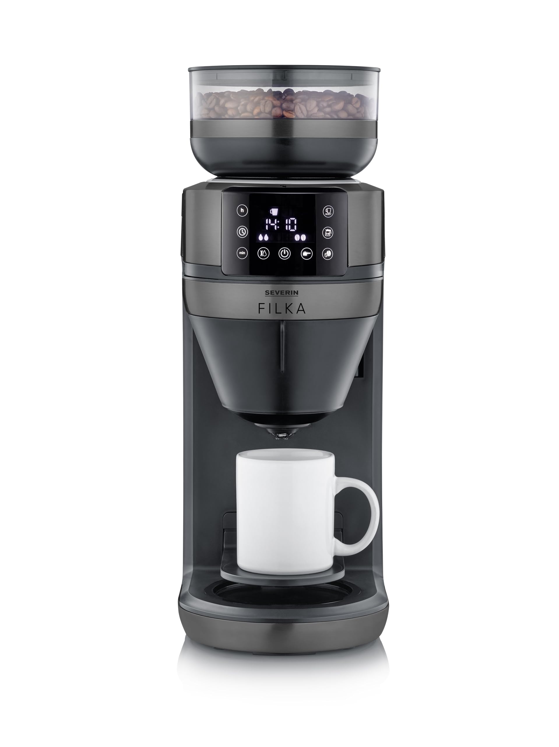 Severin FILKA Dark Inox w pełni automatyczny ekspres do kawy z filtrem