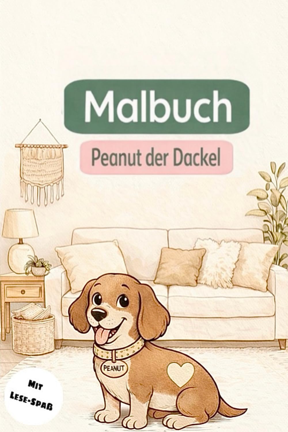 Malbuch: Peanut der Dackel