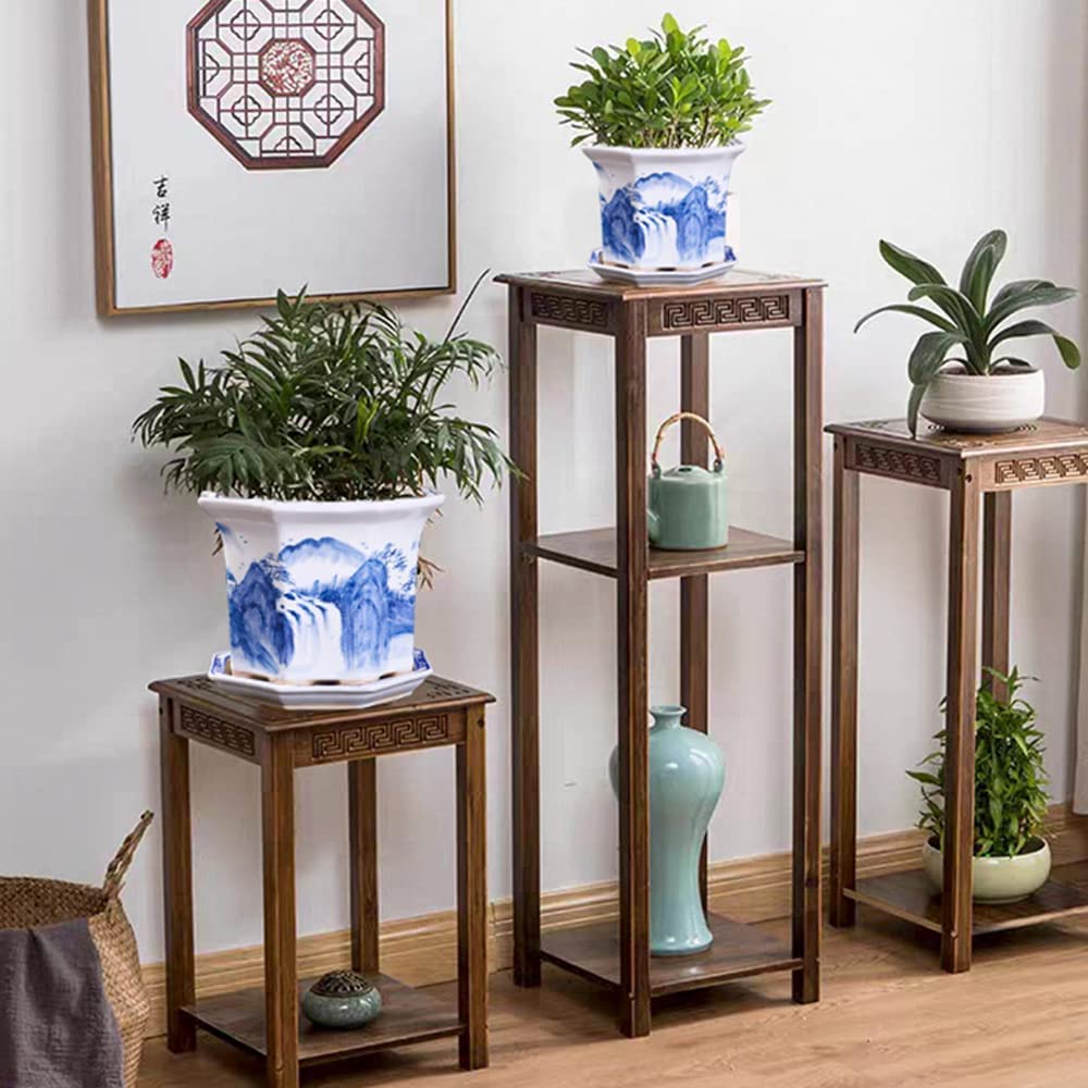 Niebiesko-biała ceramiczna doniczka, sześciokątna doniczka z podstawką, chiński wzór malarstwa pejzażowego, azjatycka dekoracyjna doniczka do roślin doniczkowych, tradycyjny akcent