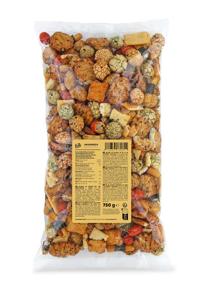 KoRo - Snack di riso Superior Mix 750 g - croccanti e sfiziosi - per aperitivi, merende, snack - confezione convenienza