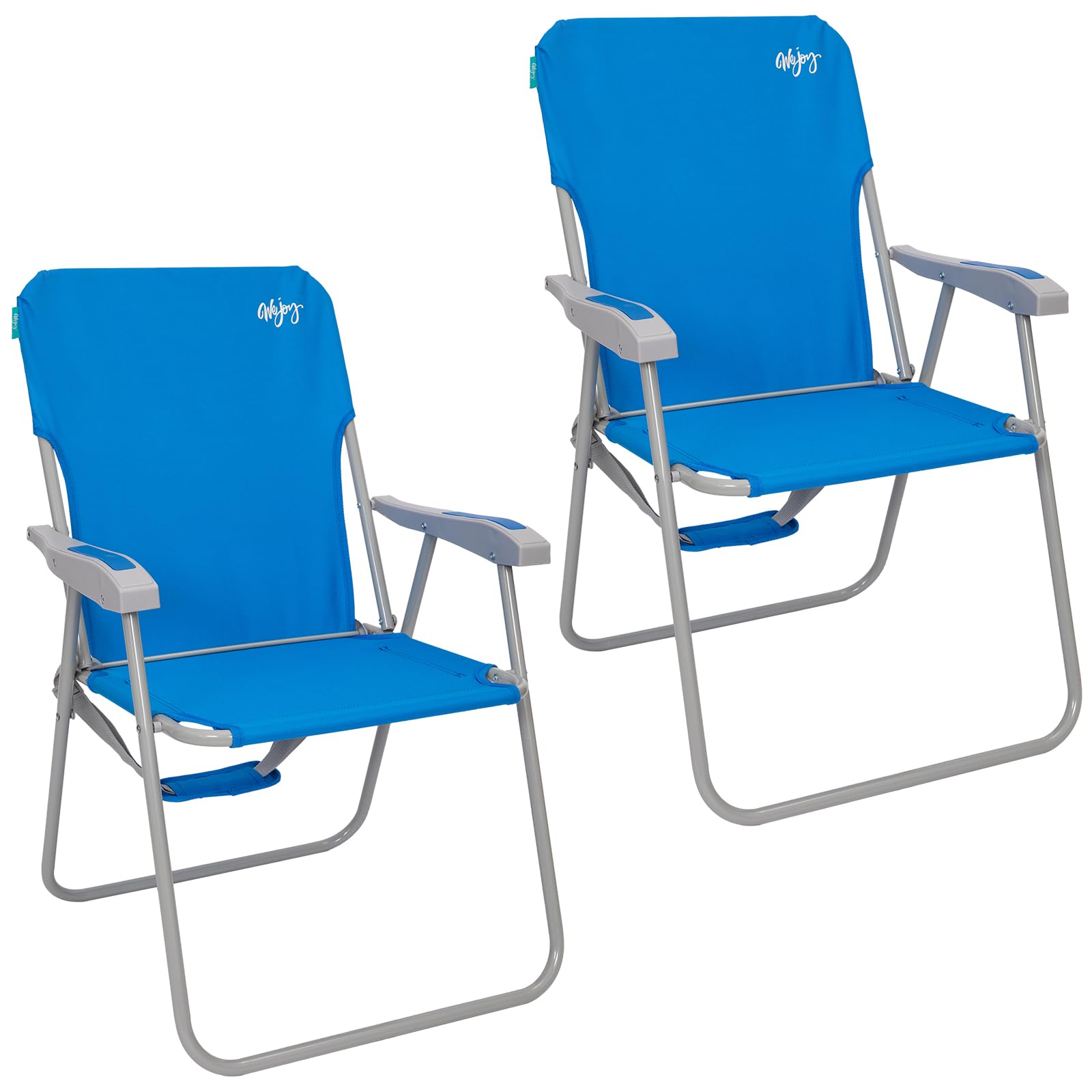 #WEJOY 2 Sillas Plegables Ligeras Silla Portátil de Respaldo Alto para Camping, Pesca, Exterior, Jardín, Playa, Al Aire Libre