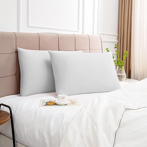 Miniatura 6 de Deep Dream Juego de 2 fundas de almohada estándar 100% algodón, tejido satinado, 600 hilos, calidad de hotel de 20 x 26 pulgadas, fundas de almohada